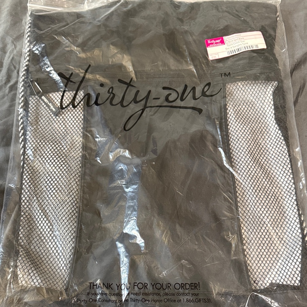 Thirty-One Spirit Black Cinch Sac